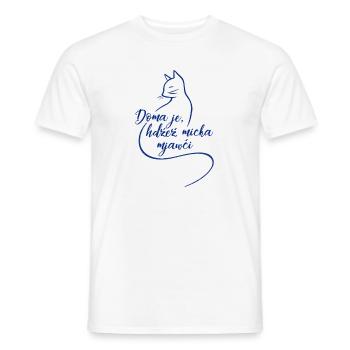 Doma je, hźež micka mjawči. - Männer T-Shirt - Weiß - Vorne - AI Model Male 178 dark (178cm)