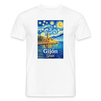 Gijon Spain - Männer T-Shirt - Weiß - Vorne - AI Model Male 178 dark (178cm)