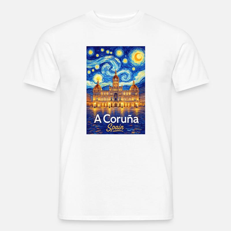 A Coruna Spain - Männer T-Shirt - Weiß