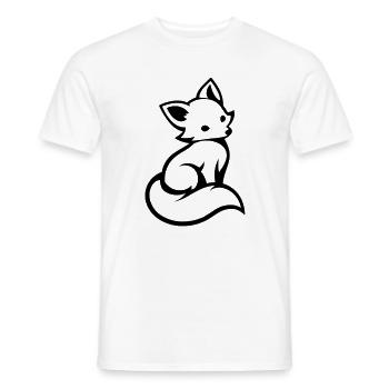 Süßer Fuchs – Minimalistische Silhouette - Männer T-Shirt - Weiß - Vorne - AI Model Male 178 dark (178cm)