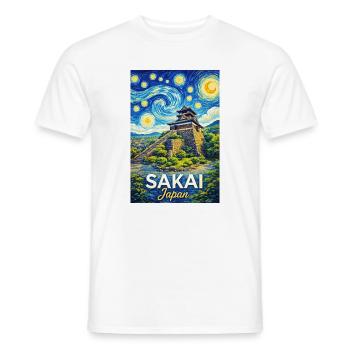 Sakai, Japan - Männer T-Shirt - Weiß - Vorne - AI Model Male 178 dark (178cm)