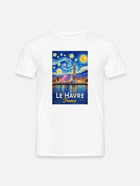 Le Havre, Frankreich - Männer T-Shirt - Weiß