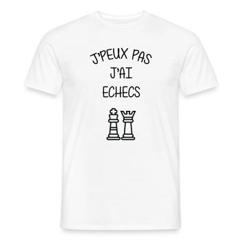 I Can't I Have Chess Humor Club - Men's T-Shirt - white - Front - AI Model Male 178 dark (178cm)