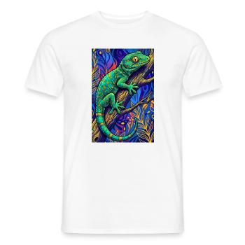 Gecko - T-shirt homme - blanc - Devant - AI Model Male 178 dark (178cm)