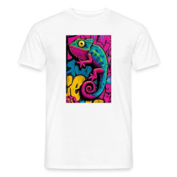 chameleon - Men's T-Shirt - white - Front - AI Model Male 178 dark (178cm)