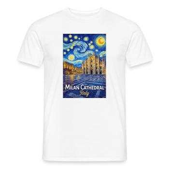 Milaner Dom Sternennacht - Männer T-Shirt - Weiß - Vorne - AI Model Male 178 dark (178cm)