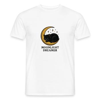 Moonlight Dreamer Cat - Men's T-Shirt - white - Front - AI Model Male 178 dark (178cm)