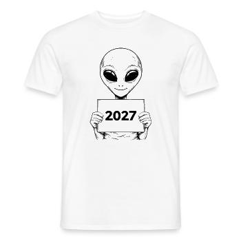 außerirdischer Besucher - Männer T-Shirt - Weiß - Vorne - AI Model Male 178 dark (178cm)