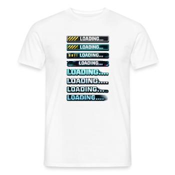 Neon Download Benachrichtigungsgrafiken - Männer T-Shirt - Weiß - Vorne - AI Model Male 178 dark (178cm)