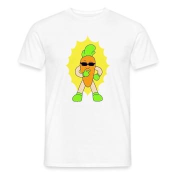 Cool carrot - Men's T-Shirt - white - Front - AI Model Male 178 dark (178cm)