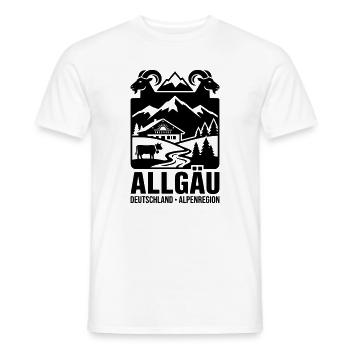 Allgäu Alpenregion Alpen Silhouette - Männer T-Shirt - Weiß - Vorne - AI Model Male 178 dark (178cm)