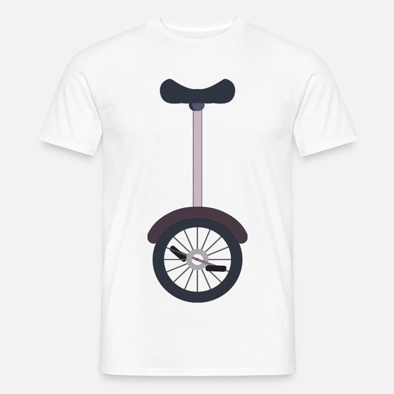 Einrad Einradfahrer - Männer T-Shirt - Weiß