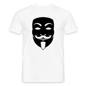 Anonymous Maske - Männer T-Shirt - Weiß - Vorne - AI Model Male 178 dark (178cm)