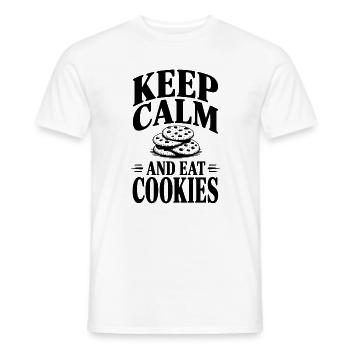 Restez calme et mangez des biscuits - T-shirt homme - blanc - Devant - AI Model Male 178 dark (178cm)