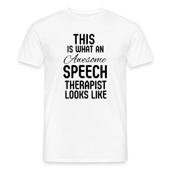 Sprachtherapeut, Pathologe, SLP, Therapieassistent - Männer T-Shirt - Weiß - Vorne - AI Model Male 178 dark (178cm)