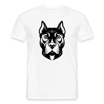 Pitbull-Gesicht - Männer T-Shirt - Weiß - Vorne - AI Model Male 178 dark (178cm)