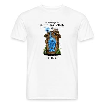 Sprichwort Dich soll der Blitz beim Kacken treffen - Männer T-Shirt - Weiß - Vorne - AI Model Male 178 dark (178cm)