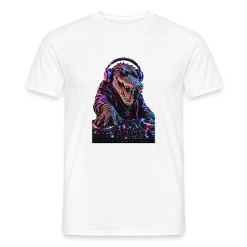 DropWild_Kane, er legt nicht auf, er greift an - Männer T-Shirt - Weiß - Vorne - AI Model Male 178 dark (178cm)