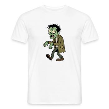 Zombie mit grüner Haut und zerlumpter Kleidung - Männer T-Shirt - Weiß - Vorne - AI Model Male 178 dark (178cm)