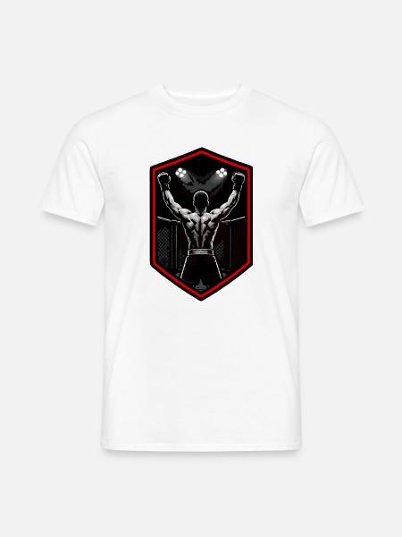 Kampfgeist Siegpose Mma - Männer T-Shirt - Weiß