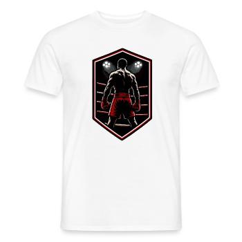 Kämpfer im Ring: Silhouette - Männer T-Shirt - Weiß - Vorne - AI Model Male 178 dark (178cm)