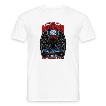 Mothman bei Nacht - Männer T-Shirt - Weiß - Vorne - AI Model Male 178 dark (178cm)