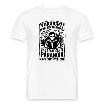 Thriller Leser Schlaflos Paranoia - Männer T-Shirt - Weiß - Vorne - AI Model Male 178 dark (178cm)