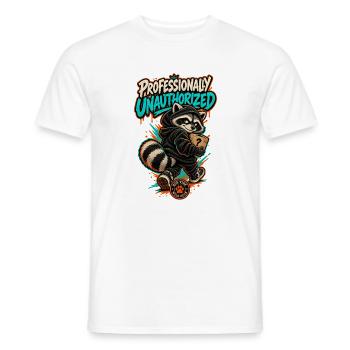 RobVibe Wild Club – Beruflich nicht zugelassen - Männer T-Shirt - Weiß - Vorne - AI Model Male 178 dark (178cm)