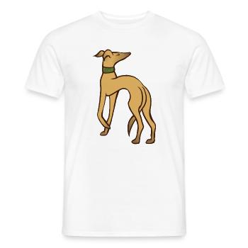 Anmutige Windhund-Silhouette - Männer T-Shirt - Weiß - Vorne - AI Model Male 178 dark (178cm)