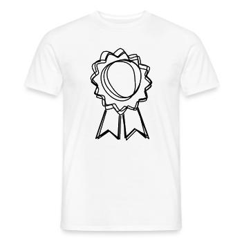 Rosette handgezeichnet - Männer T-Shirt - Weiß - Vorne - AI Model Male 178 dark (178cm)
