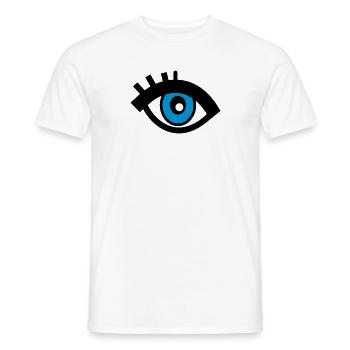 eyes - Männer T-Shirt - Weiß - Vorne - AI Model Male 178 dark (178cm)