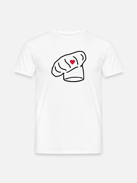 hat cook heart_g1 - Men's T-Shirt - white