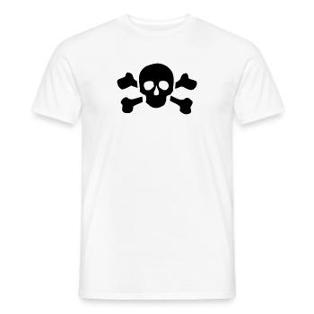 Skull - Mænd T-shirt - hvid - Foran - AI Model Male 178 dark (178cm)