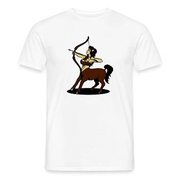 Schütze Horoskop Zentaur girl amazone - Männer T-Shirt - Weiß - Vorne - AI Model Male 178 dark (178cm)