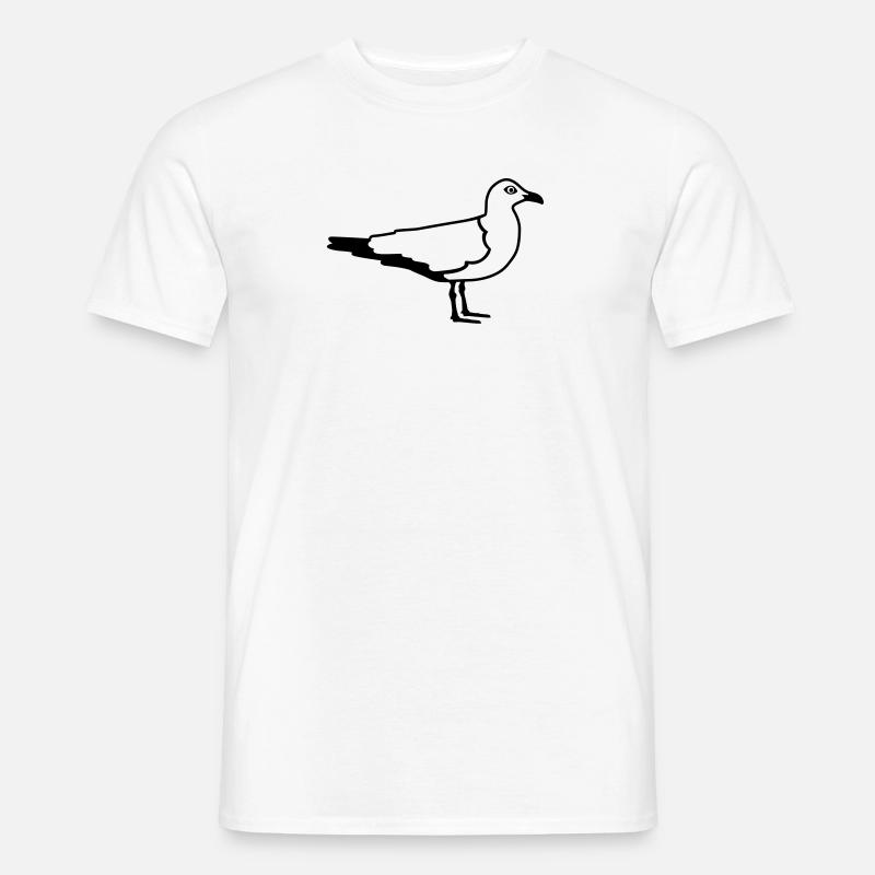 Möwe - Männer T-Shirt - Weiß