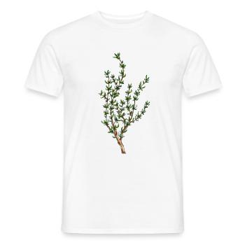 thyme - Men's T-Shirt - white - Front - AI Model Male 178 dark (178cm)