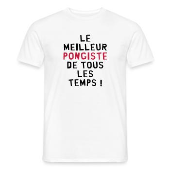 Tennis de table / Pongiste / Ping-pong / Ping pong - T-shirt homme - blanc - Devant - AI Model Male 178 dark (178cm)