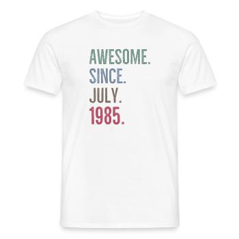 Awesome Since July 1985 - Men's T-Shirt - white - Front - AI Model Male 178 dark (178cm)