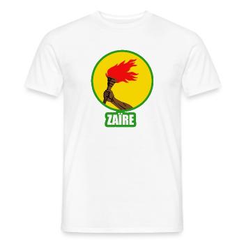 zaïre ancien RD Congo - T-shirt homme - blanc - Devant - AI Model Male 178 dark (178cm)