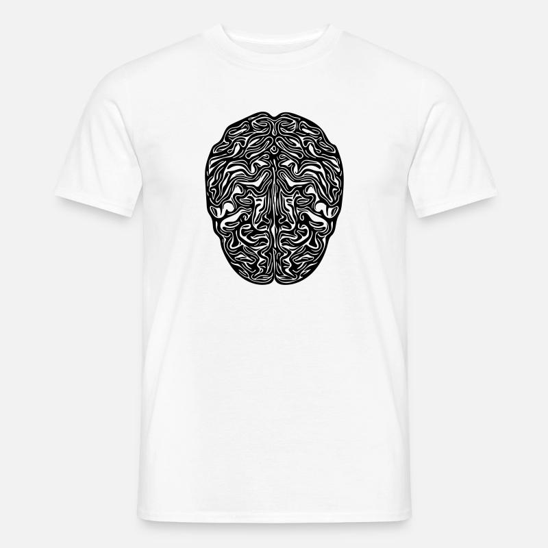 Gehirn - Anatomischer Vector - Männer T-Shirt - Weiß