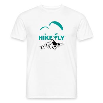 Hike & Fly - Männer T-Shirt - Weiß - Vorne - AI Model Male 178 dark (178cm)