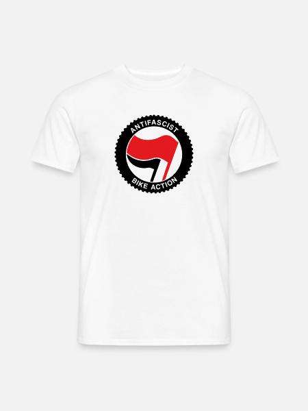Anitfascist Bike-Action - Männer T-Shirt - Weiß