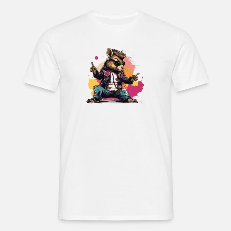Pop Art Eichhörnchen - Männer T-Shirt - Weiß