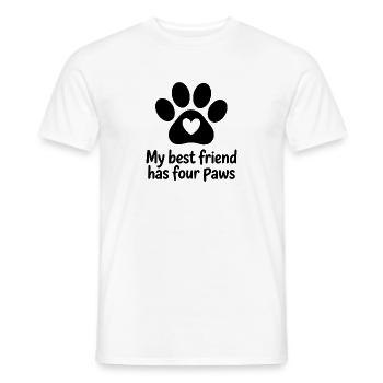 Mon meilleur ami a quatre pattes - T-shirt homme - blanc - Devant - AI Model Male 178 dark (178cm)