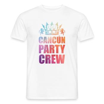 Dicton de l’équipe de la fête de Cancun - T-shirt homme - blanc - Devant - AI Model Male 178 dark (178cm)