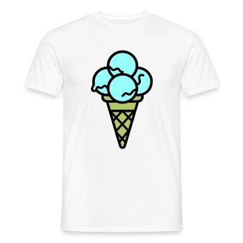 Eicreme Eis Lecker - Männer T-Shirt - Weiß - Vorne - AI Model Male 178 dark (178cm)