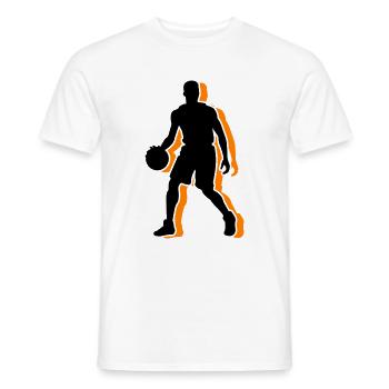 Basketballer Symbol Basketball Spieler Mann - Männer T-Shirt - Weiß - Vorne - AI Model Male 178 dark (178cm)