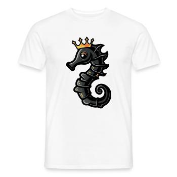 Couronne de bande dessinée hippocampe - T-shirt homme - blanc - Devant - AI Model Male 178 dark (178cm)