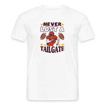 Fußballer verlor eine Heckklappe Fußball - Männer T-Shirt - Weiß - Vorne - AI Model Male 178 dark (178cm)