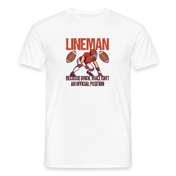 Brick Wall ist kein Positionsfußball - Männer T-Shirt - Weiß - Vorne - AI Model Male 178 dark (178cm)